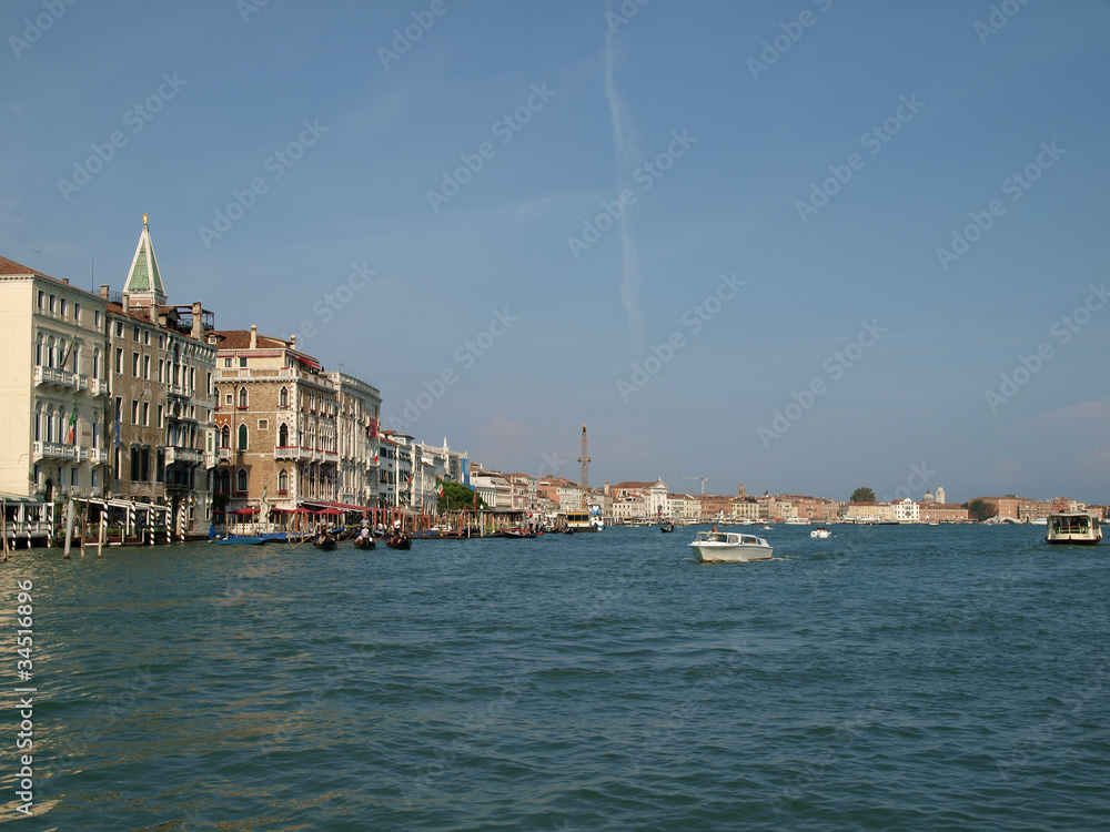 Fototapeta premium Venice - Exquisite antique buildings along Canal Grande