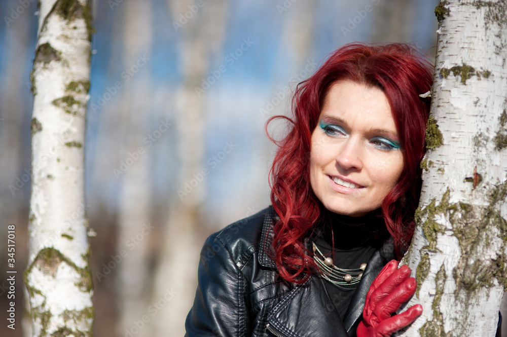 Fototapeta premium Happy redhead girl