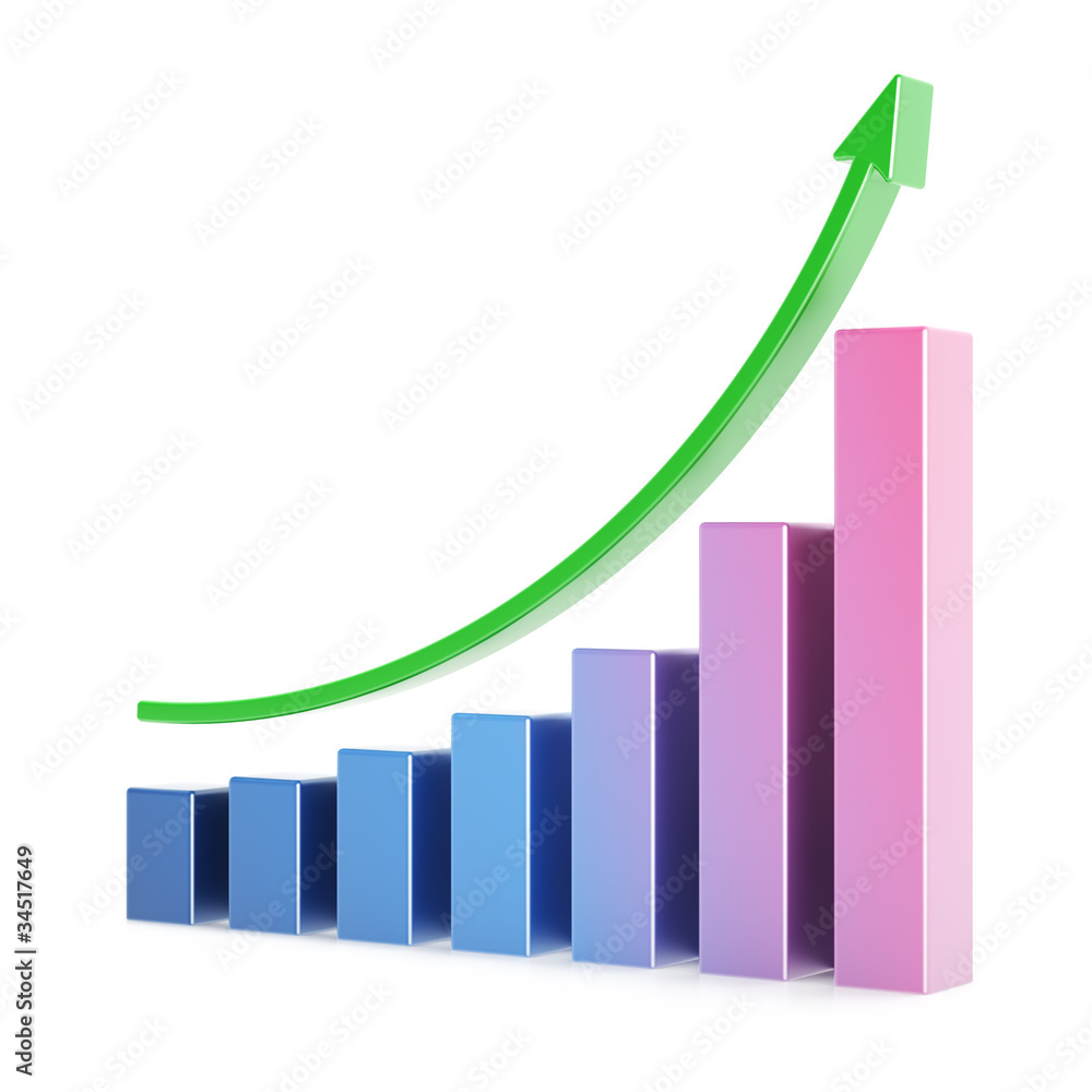 Business chart 3d Business chart 3d