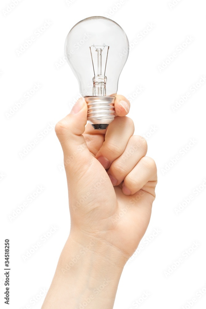 Bulb in hand Bulb in hand