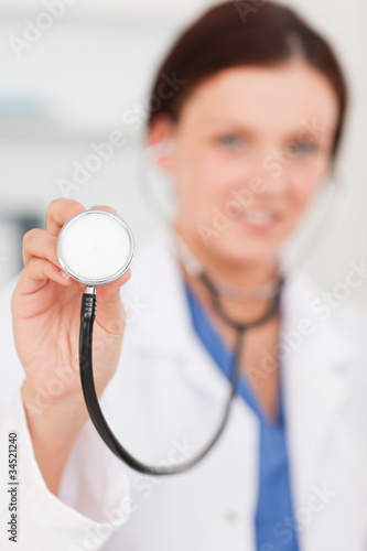 Female doctor with a stethoscope