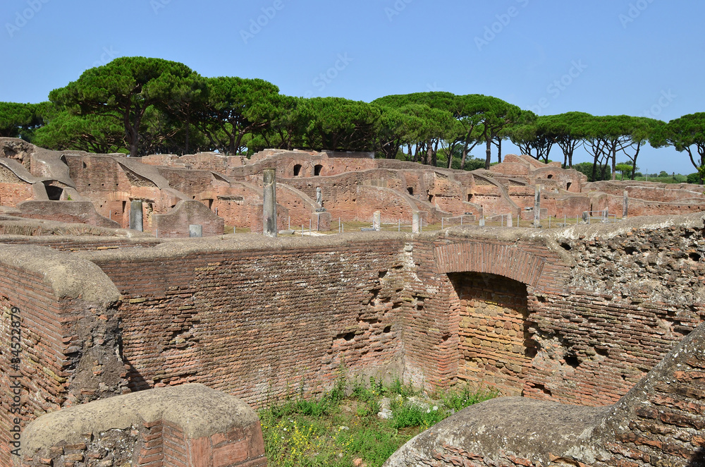 Ostia Antica near Rome in Italy