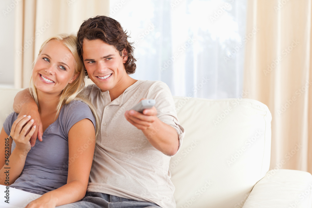 Couple watching TV Couple watching TV