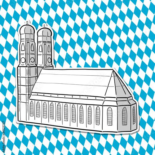 zeichnung frauenkirche münchen IV