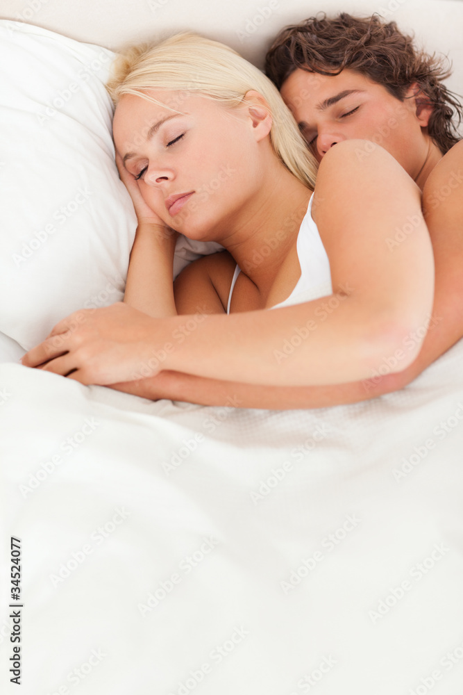 Portrait of a couple sleeping Portrait of a couple sleeping