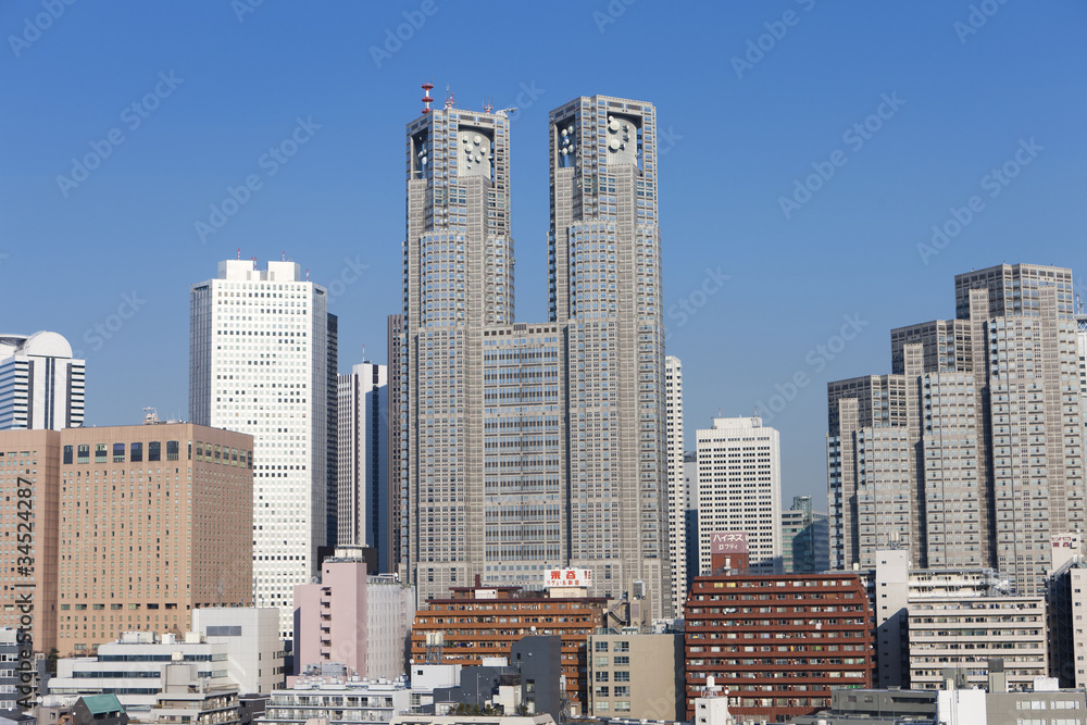 Fototapeta premium 新宿高層ビル街