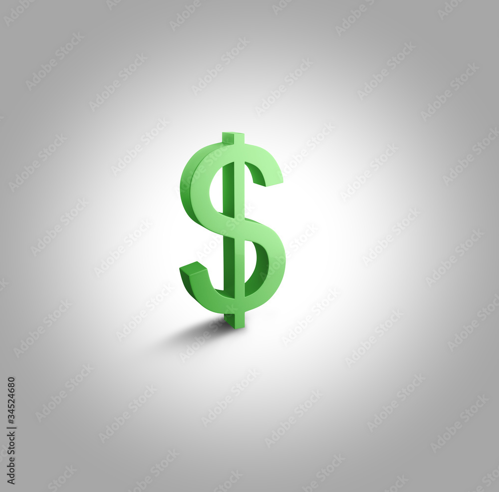 3d Green Dollar Sign 3d Green Dollar Sign