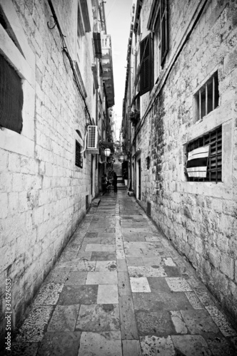 Narrow street in Dubrovnik  Croatia