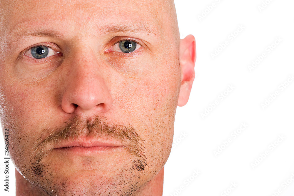 Serious man with a mustache Serious man with a mustache