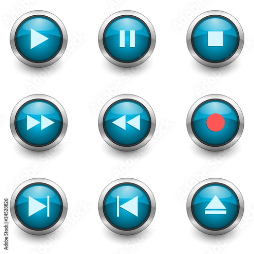Free Download multimedia buttons set - GFXLoad