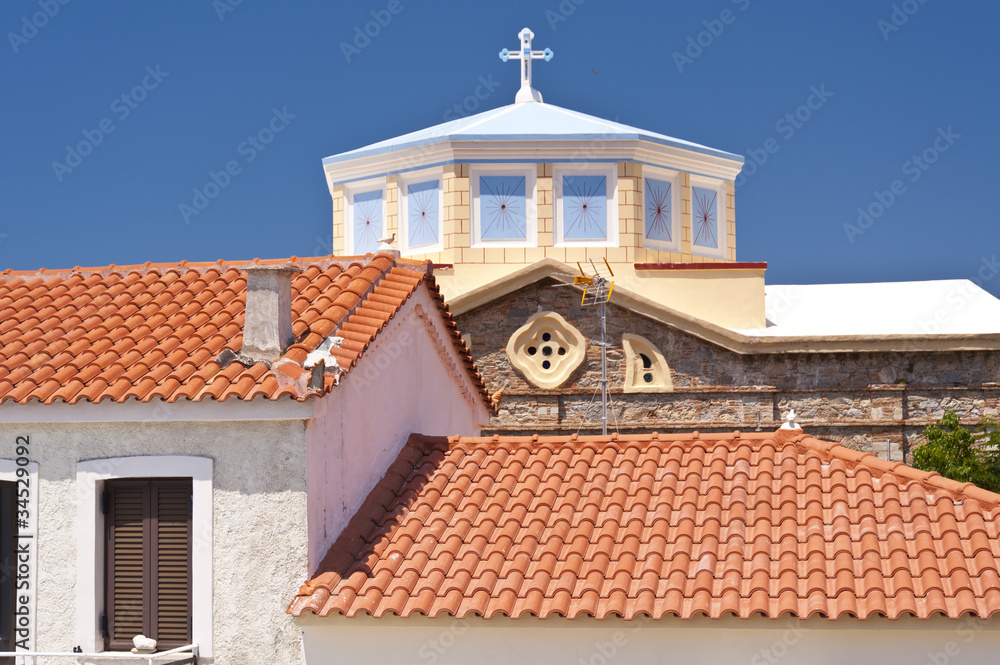 Obraz premium Griechisch orthodoxe Kirche auf Samos