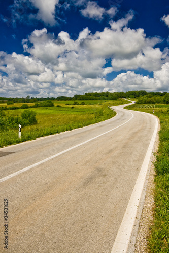 Panoramic road in inland of Istria