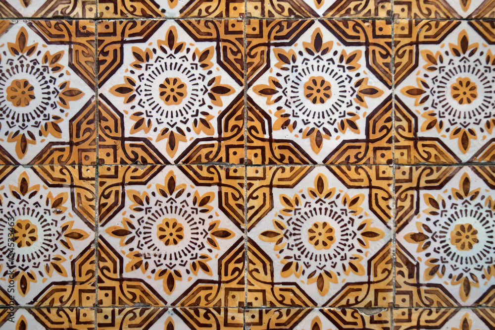 Traditional Portuguese glazed tiles Traditional Portuguese glazed tiles