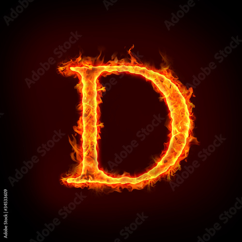 fire alphabets, D