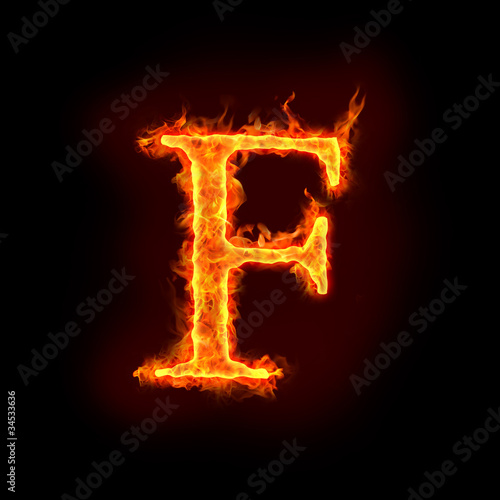 fire alphabets, F