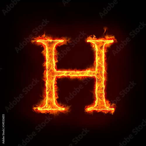 fire alphabets, H