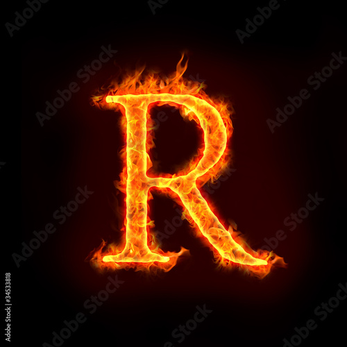fire alphabets, R