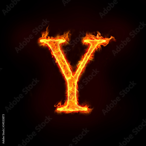 fire alphabets, Y