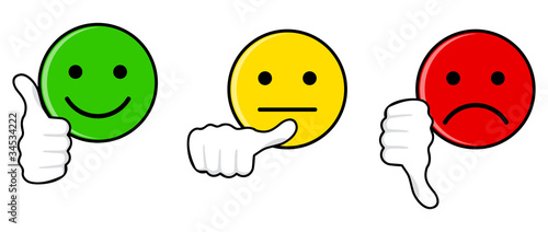 Iconic illustration of satisfaction level