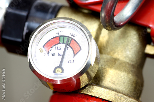 Fire extinguisher pressure photo