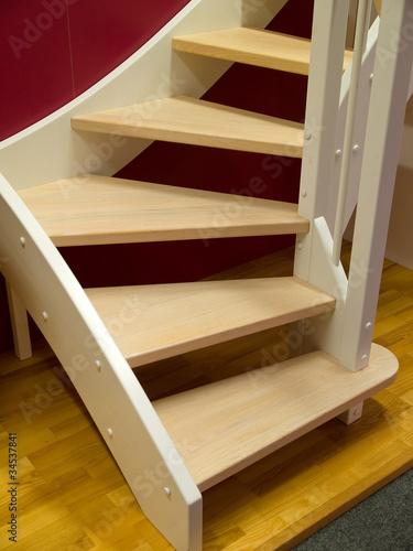 Elegant wooden stairs