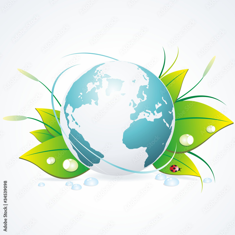 abstract environmental background with  glass globe