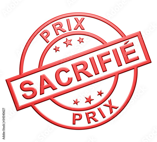Tableau sur toile "Prix Sacrifié" Cachet