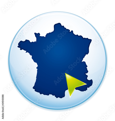 Bulle icône carte de france localisation
