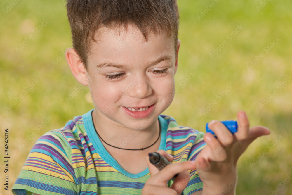 Drawing smiling boy Drawing smiling boy