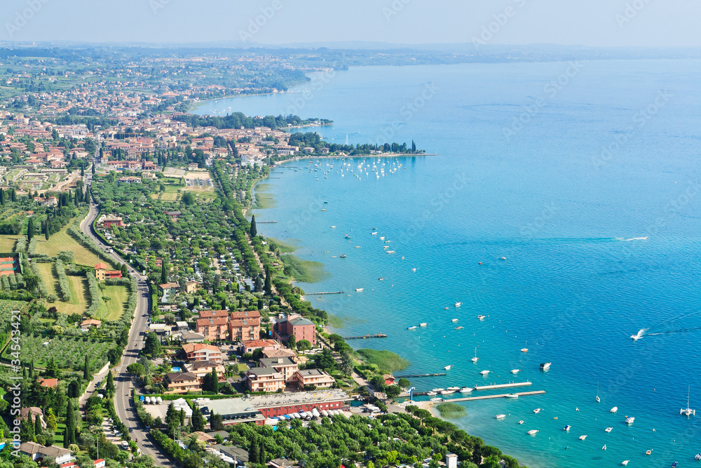 View of south-east part of Garda lake from