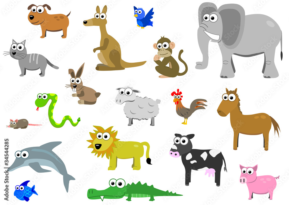 Fototapeta premium Comic Tiere