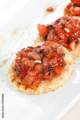 Appetizers with tomatoes