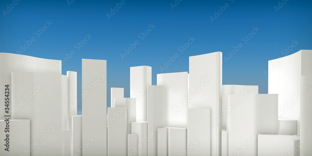 3d generic city skyline 3d generic city skyline
