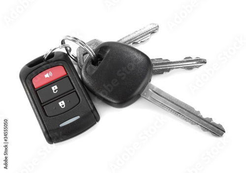 Принти на полотні key car remote control isolated on white