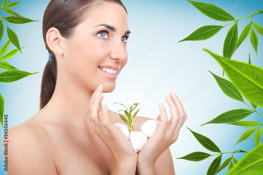 woman and green plant woman and green plant