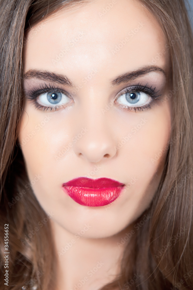 close up of woman face with nice make up close up of woman face with nice make up