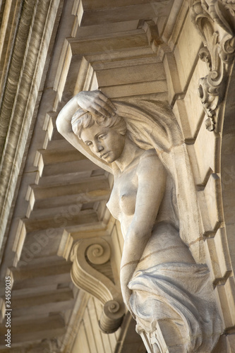 Statue, sculpture, pierre, Bordeaux, patrimoine, architecture