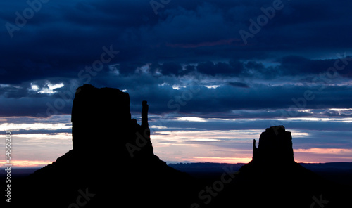 Monument valley blue sunrise