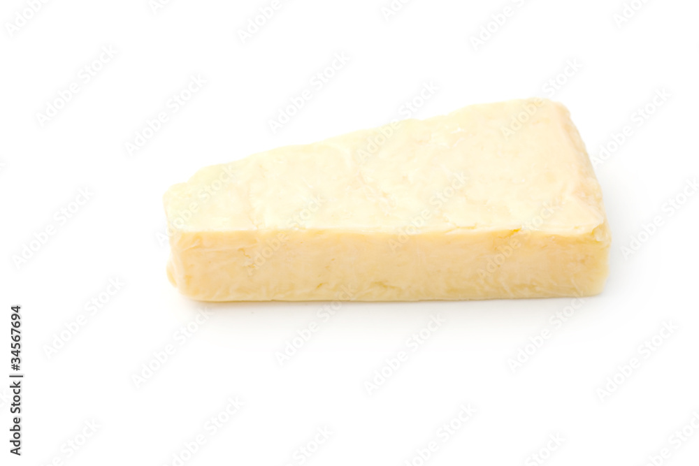 parmesan cheese isolated on white