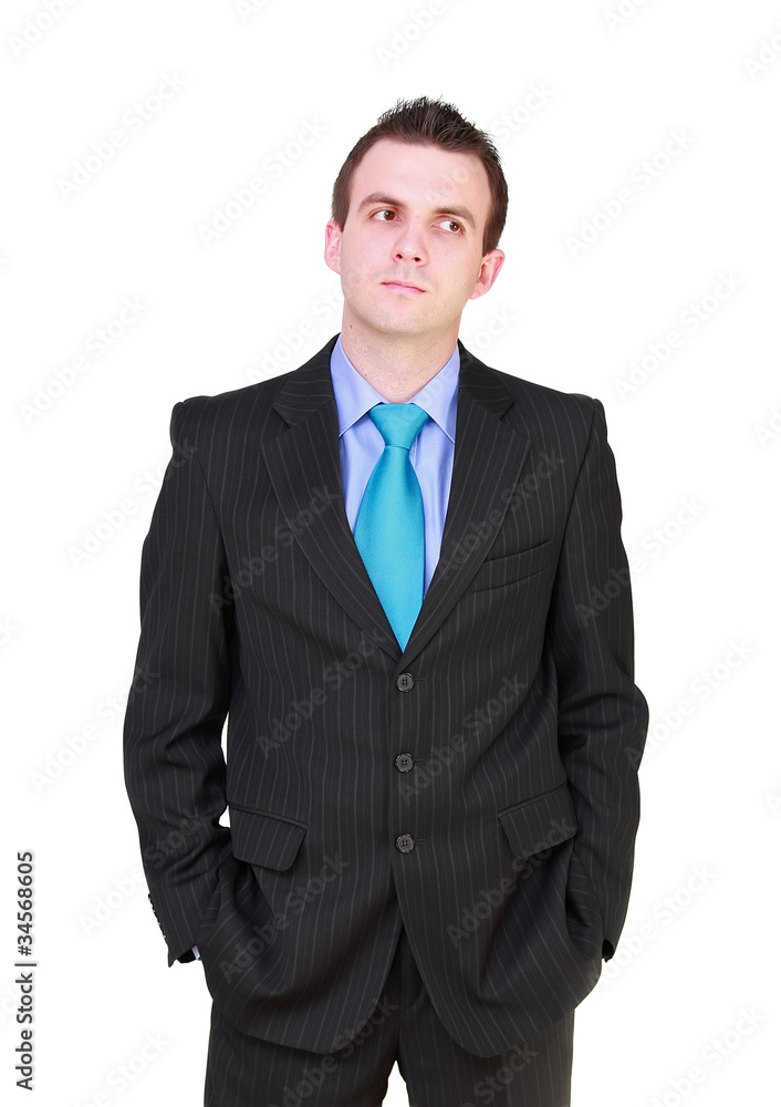 Caucasian businessman - in pensiveness condition. Caucasian businessman - in pensiveness condition.