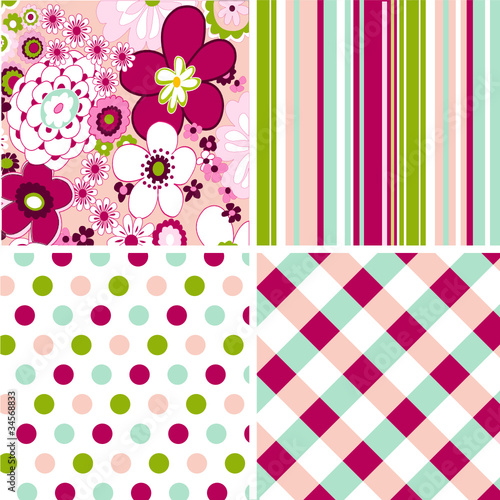 seamless patterns with fabric texture