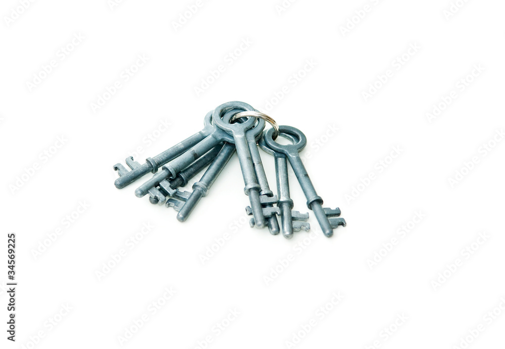 keys on a white background keys on a white background