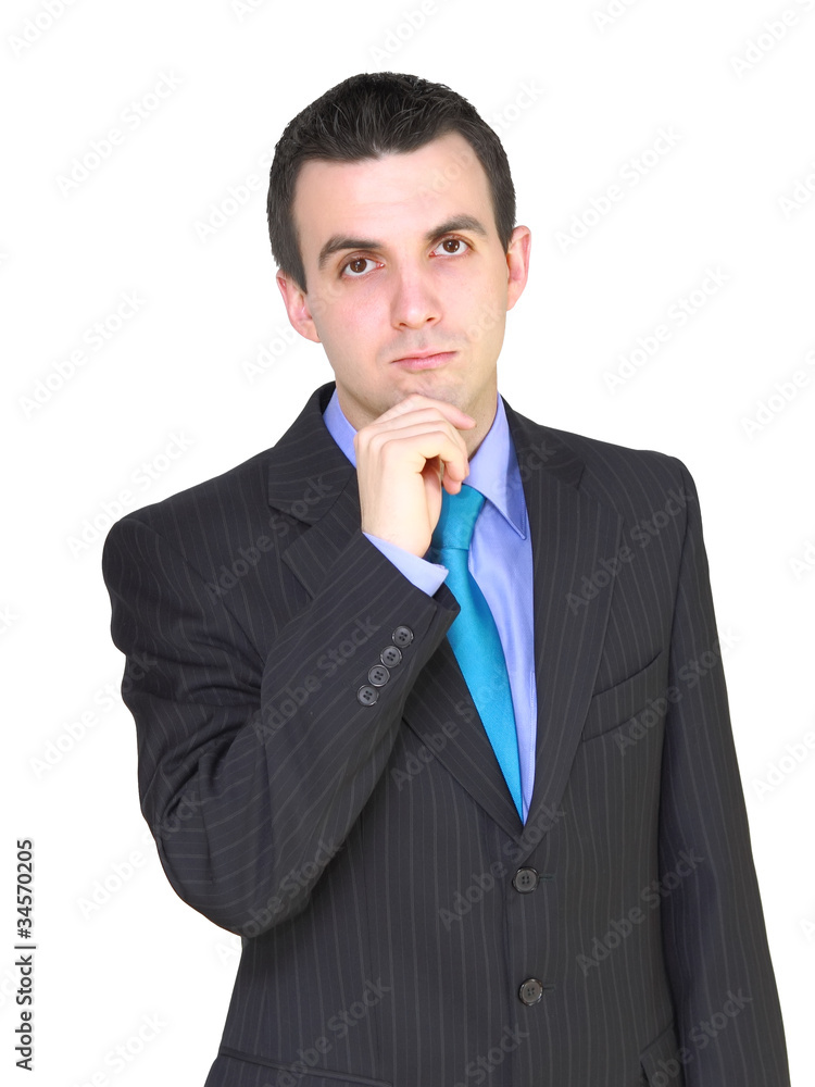 Caucasian businessman - in pensiveness condition. Caucasian businessman - in pensiveness condition.