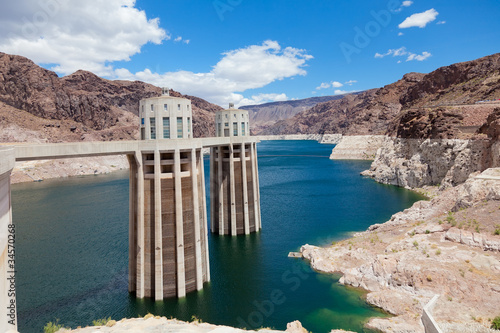 Hoover Dam in sunny day