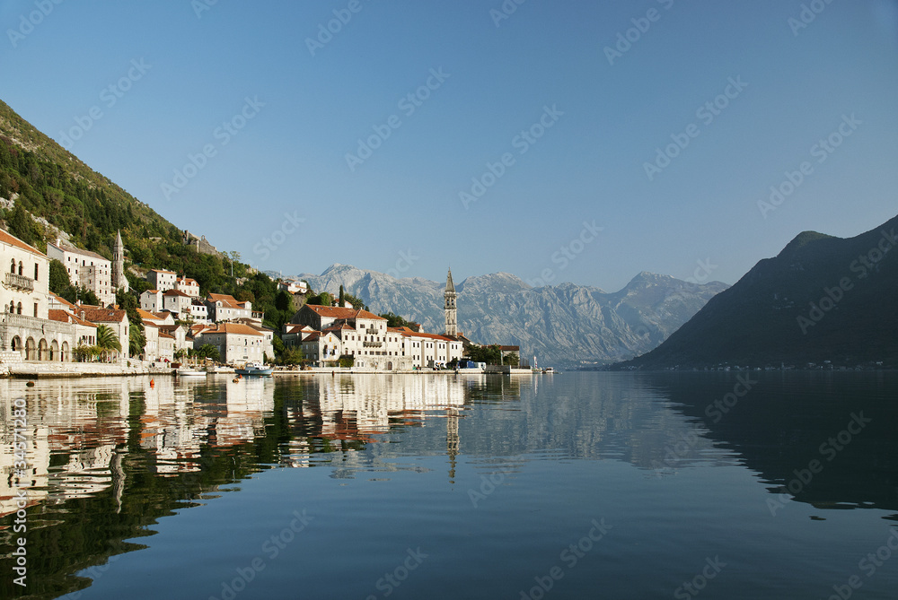 perast in kotor bay montenegro