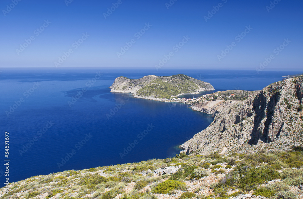 Kefalonia island in Greece at the ionian sea. Area of Assos