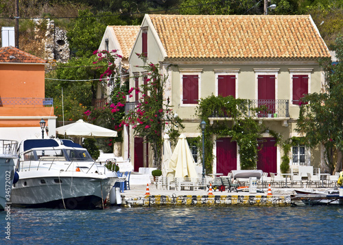 Traditional fishing village of 'Fiscardo' at Kefalonia island photo