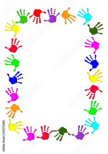 Colorful hand frame
