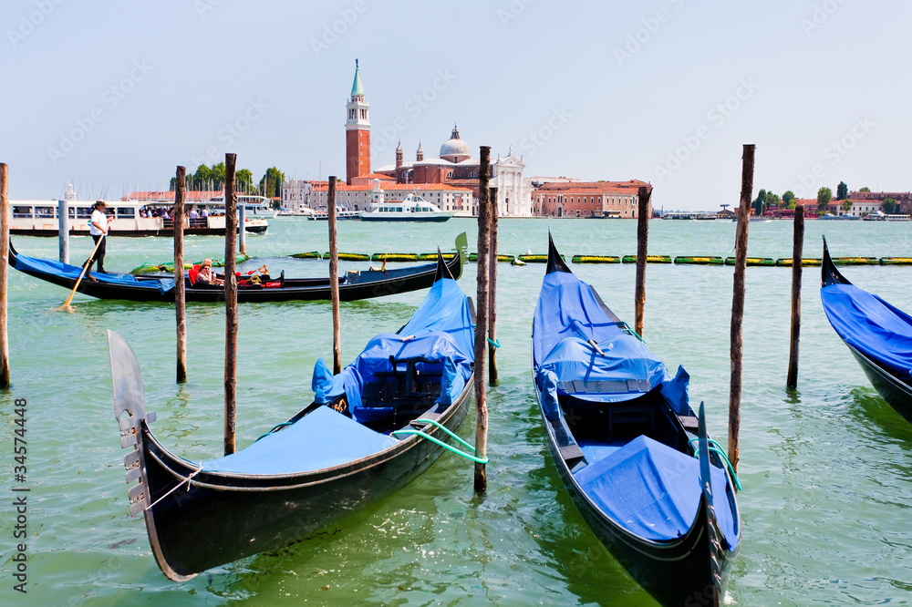 gondolas on San Marco Canal, Venice