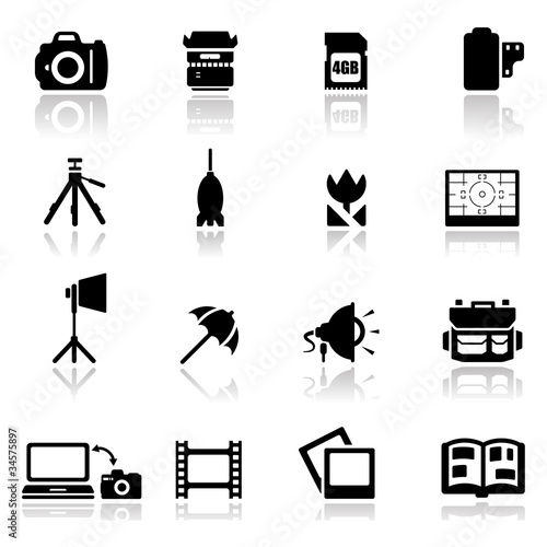 Icons set photography